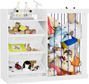 Kids Toy Storage Organizer with 3 Removable Plastic Bins Toddler Montessori Bookshelf with Stuffed Animal Net Holder Baby Bookcase Plush Organizer for Playroom, Bedroom,,Kids Room,Classroom,Nursery by CozyNest Decor
