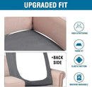 H.VERSAILTEX Super Stretch Individual Chaise Cover Sectional Couch Covers for L Shaped Sofa Both Left/Right Featuring Thick Jacquard Textured Twill Fabric (1 Piece Chaise Cover Large, Grey) by CozyNest Decor