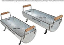 Galvanized Metal Trough Succulent Planter Farmhouse Metal Tray Rustic Tabletop Centerpiece Décor Set of 2 by GreenHaven Gardens