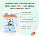 Freddie Low-Waste Laundry Detergent Sheets – Jug Free Format – Pre-Measured Strips – 60 Loads – Unscented for Sensitive Skin by CozyNest Decor