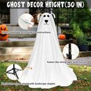 DAZONGE Halloween Decorations, Light-Up Freestanding Spooky Ghost Dog with Remote String Lights Battery Operated, Halloween Ghost Dog for Front Door Porch Yard Lawn Home Party by CozyNest Decor