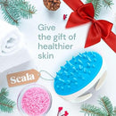 Scala Silicone Anti Cellulite Massager, Body Shower Scrubber, Cellulite Remover - Improve Circulation, Distribute Fat Deposits, Body Massager, Exfoliator, Fat Roller Use with Creams and Oils, Aqua by CozyNest Decor