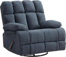 Oversized Recliner Chair, 360° Swivel Rocker Recliner for Big Man, Extra Wide Manual Recliner, Overstuffed Soft Rocking Sofa Chair, Overstuffed Soft Rocking Sofa Chair for Living Room(Grey) by CozyNest Decor