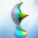 Wind Spinner Rainbow Wave Wind Spinners for Yard and Garden,15in Hanging Kinetic Yard Art Wind Sculpture,3D Wind Spinners Outdoor & Indoor Rainbow Helix Garden Decor Christmas Ornaments by GreenHaven Gardens