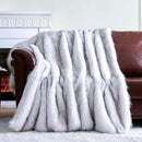 Fluffy Faux Fur Throw Blanket – Super Soft Warm Thick Plush Blanket for Bed, Couch & Office, Cozy Fuzzy Throw with Flannel Backing,60"x80", White by CozyNest Decor