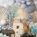 130pcs Gray Balloons Different Sizes 18" 12" 10" 5" Pastel Gray Balloons for Boys Girls Birthday Baby Shower Gender Reveal Wedding Decorations by CozyNest Decor