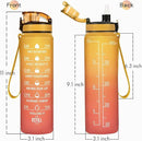 Enerbone Water Bottle, Leakproof BPA & Toxic Free, Motivational Water Bottle with Times to Drink and Straw, Fitness Sports Water Bottle with Strap for Office, Gym, Outdoor Sports by CozyNest Decor