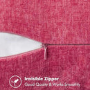 MIULEE Pack of 2 Couch Throw Pillow Covers 20x20 Inch Hot Pink Farmhouse Decorative Pillow Covers with Stitched Edge Soft Chenille Solid Dyed Spring Pillow Covers for Sofa Bed Living Room by CozyNest Decor