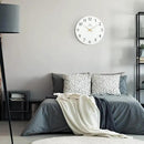 Lafocuse 12 Inch Silent White Wall Clock Battery Operated for Living Room Decor, Simple Minimalist Wooden Wall Clock for Kitchen Bedroom Office by CozyNest Decor