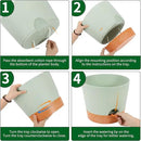 GARDIFE 12 inch Plant Pots, planters, Self Watering Pots, Large Plastic Flower pots with Deep Reservior and High Drainage Holes for Indoor Outdoor Plants and Flowers, Green by GreenHaven Gardens