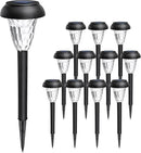 GIGALUMI 12 Pack Solar Lights Outdoor Waterproof, Cool White Pathway Lights Solar Powered, Landscape Lighting, Solar Garden Lights for Decor, Patio, Garden, Yard, Pathways, Walkways by GreenHaven Gardens
