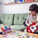 Loog Mini Acoustic kids Guitar for Beginners 3-strings Ages 3+ Learning app and lessons included by TinyTreasures Baby Boutique