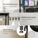 Ulif U8 Medium Laundry Room Storage Organizer, Over the Washer and Dryer Storage Shelves for Laundry Organization, 32.3”W x 17.3”D x 76.2”H, Suit Washing Machine Width within 29.9”, Hold 304 lb, Black by CozyNest Decor