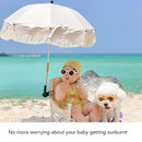 Baby Outdoor Parasols, Baby Stroller Parasol Umbrella with Adjustable Clamp, Toddler Umbrella for Trolley Wheelchair Beach Chair, Outdoor Activities (Beige) by TinyTreasures Baby Boutique