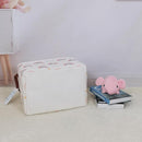 LANGYASHAN Rectangular Storage Bin Collapse Canvas Fabric Cartoon Storage Basket with Handles for Organizing Home Kitchen Boys and Girls Toys Office Closet Shelf Baskets(Rec Cloud Rainbow) by TinyTreasures Baby Boutique