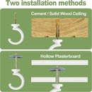 2PCS Ceiling Hooks for Hanging Plants,Heavy Duty Plant Swag Hooks,Hanging Planter Wall Hook, Indoor and Outdoor Plant Hangers by GreenHaven Gardens