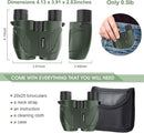 20X25 Compact Binoculars for Adults and Kids,Large Eyepiece Waterproof Binocular，Easy Focus Small Binoculars for Bird Watching,Hiking and Concert, Green by TinyTreasures Baby Boutique