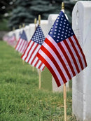 24 Pack 12x18 Inch American Flags For outside, US Flags with Kid-Safe Spear Top, Pluggable ground Multi-Purpose wood Flagpole , Patriotic Decorations, Memorial Day, 4th of July decorations,Independence Day Patriotic Holiday Yard Garden Flags by GreenHaven Gardens