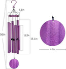 Memorial Wind Chimes Outdoor Large Deep Tone,36 Inch Wind Chimes Unique Tuned Relaxing Soothing Melody,Sympathy WindChimes for Mom,Dad，Garden, Yard, Patio, Porch，Home Decoration and Gift,(Purple) by CozyNest Decor