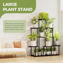 Bamworld Large Plant Stand Indoor, 9 Tier Tall Metal Plant Shelf for Multiple Plants, Tiered Flower Stand for Patio Garden Balcony Living Room Bedroom(Black) by GreenHaven Gardens