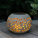 Solar Table Lantern Outdoor Waterproof- Dancing Flickering Flame Solar Powered LED Light,White Metal Desktop Decorative Lamp Auto On/Off Lighting Dusk to Dawn for Desk Patio Garden Pathway Yard by GreenHaven Gardens