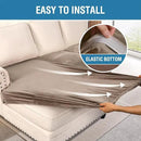 H.VERSAILTEX Velvet Stretch Sectional Couch Covers 4 Pieces Sofa Seat Cushion Covers L Shape Separate Cushion Couch Cover for Both Left/Right Sectional Couch (Large Sofa 3 Seater + 1 Chaise, Taupe) by CozyNest Decor
