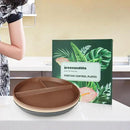 greenandlife 9 Inch 4PCS Unbreakable Portion Control Plates, Divided Plates for Kids Adults, Dishwasher & Microwave Safe Compartment Plate, Lightweight Reusable Wheat Straw Plate, BPA Free by CozyNest Decor