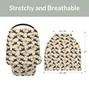 Western Cowboys Sunshine Baby Car Seat Covers Cowboy Horse Sun Stretchy 5-in-1 Cover Adjustable Car Canopy Breastfeeding Cover Wild West Desert Breathable Nursing Cover-Up by TinyTreasures Baby Boutique