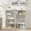 71 Inch Tall 8-Shelf Bookcase, Wood Bookshelf Storage Organizer Adjustable Shelf for Home Office Living Room, Converts into Two 4-Shelf Bookshelves, White by CozyNest Decor