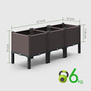 47x15x19in Raised Garden Beds Outdoor, Polypropylene Elevated Planter Boxes Outdoor for Vegetables, Flowers, Herbs, Garden Box with Drain Outlet, Heat and Frost Resistance Planters, 330lb Capacity by GreenHaven Gardens