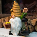 12.3''Solar Garden Gnome Outdoor Decor Honey Bee jar Gnome Statue with LED Lantern Fall Patio Yard Art Decoration Christmas Gardening Birthday Gifts for Women Mom, Honey Bee Gnome by GreenHaven Gardens
