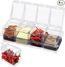 Clear Spice Containers, 4 Pieces Condiment Container with Lids for Salt Sugar, Acrylic Spice Rack Spice Container with Spoon by CozyNest Decor