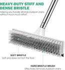 SetSail Floor Scrub Brush with 51-Inch Long Adjustable Handle 2 in 1 Scrape Brush Stiff Bristle Floor Scrubber for Cleaning Shower Bathroom Garage Kitchen Wall Deck Tub Tile, 2 Pack by GreenHaven Gardens