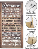 1 Corinthians 13:4-8 Inspirational Hanging Wood Decor Sign, Printed Wood Sign, Love is Patient, Love is Kind Quote, Hanging Bible Verses Woods Wall Signs, Rustic Home Decor Signs, Christian Gift by CozyNest Decor