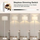 Floor Lamp for Living Room,Dimmable Gold Floor Lamp,Modern Standing Lamp with Marble Base,Tall Standing Lamp for Bedroom, Reading,Office & Kids' Room,LED Bulb Included(Brown)