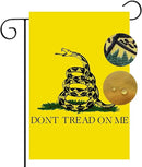 US Embroidered Dont Tread On Me Garden Flag Double Sided 12x18 Inch American Gadsden Yard Lawn Garden Flags Banner Heavy Duty Vivid Color by GreenHaven Gardens