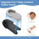 Pro Goleem Car Seat Head Support Infant, Soft Infant Car Seat Insert, 2 in 1 Carseat Head Support for Newborn, Perfect for Car Seat, Stroller, Swing, Bouncer, Gray and Black by TinyTreasures Baby Boutique