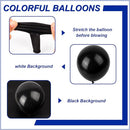 140pcs Black Round Balloons Different Sizes 18 12 10 5 Inch Latex Balloons for Arch Decoration Party Balloon Kit for Graduation Birthday Party Wedding Balloon Baby Shower Decoration by TinyTreasures Baby Boutique