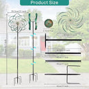 VEWOGARDEN Large Wind Spinners for Yard and Garden, Waterproof Metal Doubles Wind Spinners Outdoor Decor, Wind Sculptures & Spinners with Stakes (23" W * 80" H) by GreenHaven Gardens