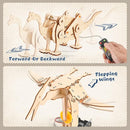 Dinosaur STEM Kits for Kids Ages 6-8-10-12, 4 in 1 Wood Building Toys for Boys Age 8-12, Build It Yourself Woodworking Kit, DIY 3D Wooden Puzzles Model Science Crafts for Kids, Stem Projects by TinyTreasures Baby Boutique