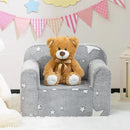 ALIMORDEN Kids Ultra-Soft Snuggle Foam Filled Chair, Single Cuddly Sherpa Reading Couch for Boys and Girls,Star by CozyNest Decor