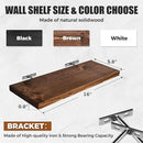 Floating Wall Shelves 2-Pack - Rustic Brown 16-inch Wooden Wall Shelves for Storage and Décor, Multi-Functional and Easy to Install for Living Room, Bedroom, and Kitchen by CozyNest Decor