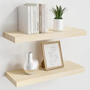 Natural Wood Floating Shelves 16”x 8”x 1.4” Book Shelf Floating for Wall Mounted, Heavy Duty Shelf Hold 35 lbs, Unfinished Wall Shelves for Bathroom, Living Room, Kitchen, Bedroom, Office by CozyNest Decor