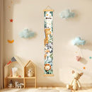 Personalized Name Growth Chart Wall Decor for Kids – Canvas Removable Height Chart Measuring Ruler 59" x 7.9" (Cute Animals) by TinyTreasures Baby Boutique