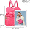KL928 Girls Bowknot Polka Dot Cute Mini Backpack Small Daypacks Convertible Shoulder Bag Purse for Women by TinyTreasures Baby Boutique