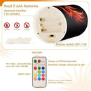 Flickering Flameless Candles, Dragon Phoenix LED Candles with Remote Timer, Set of 2 Battery Operated Candle for Valentine Wedding Birthday