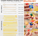Shuttle Art Polymer Clay Kit - 60 Colors, 19 Tools, and 16 Accessories - Non-Toxic and Non-Sticky DIY Crafts for Kids and Adults by TinyTreasures Baby Boutique