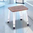 Bathroom Shower Bench Bath Stool Bathtub Seat Spa Chair Foot Rest Step, Height Adjustable Lightweight Waterproof and Rustproof, Teak by TinyTreasures Baby Boutique