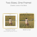 Homeforia 16x16 Picture Frame Gold, High End Metal 16 x 16 Square Poster Frame with Mat 12 x 12 Photo, 16x16 Frame Matted to 12x12 Print, 16by16 Gold Hanging Frames, Tempered Glass, Wall Kit, Set of 1 by CozyNest Decor