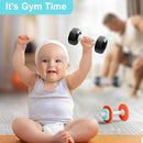 iPlay, iLearn Baby First Gym Rattle Set, Infant Dumbbell Weights Teething Rattles 3-6-12 Month, Newborn Workout Sensory Stroller Toy, Babies Birthday Shower Gift 5 7 8 9 10 Month Toddler Boy Girl-7PCS by TinyTreasures Baby Boutique